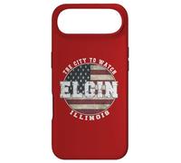 Elgin Illinois, Drapeau américain Vintage Coque pour iPhone Air