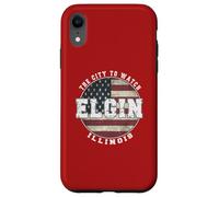 Elgin Illinois, Drapeau américain Vintage Coque pour iPhone XR