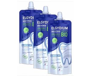 ELGYDIUM Bio Blancheur dentifrice 100ml Préserve la blancheur naturelle des dents - Lot de 3 x 100ml