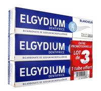 Elgydium Blancheur - Lot De 3 Dentifrices X 75 Ml (Dont 1)