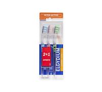 Elgydium Brosse à dents Inter-Active Médium – Lot 2+1 offerte