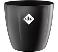 Elho 2103808 Brussels Diamond Pot Rond à Fleurs en Noir 25 cm