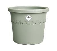 Elho Algarve Cilindro 25cm - Pot de Fleur Exterieur - Jardinières - Plastique 100% recyclé - Ø 24.5 x H 20.5 cm - Vert/Vert Thym