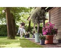 ELHO-Pot en plastique recyclé vert thyme green Elho Algarve Cilindro - diamètre 40 x H 33 cm