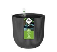 Elho All-in-1 Vibes Rond 18 avec Système D'Irrigation - Anthracite | Ø 18.4 x H 16.8 cm | Convient à une Utilisation Intérieure | Plastique 100% recyclé
