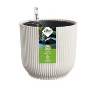 Elho All-in-1 Vibes Rond 18 avec Système D'Irrigation - Linen White | Ø 18.4 x H 16.8 cm | Convient à une Utilisation Intérieure | Plastique 100% recyclé