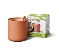 Elho Amazing Avocado Pot 12 - Plastique 100% recyclé - Pot De Fleurs pour Culture & Récolte - Plastique 100% recyclé - Ø 12.0 x H 12.1 cm - Marron/Terra Caramel