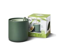 Elho Amazing Avocado Pot 12 - Plastique 100% recyclé - Pot De Fleurs pour Culture & Récolte - Plastique 100% recyclé - Ø 12.0 x H 12.1 cm - Vert/Leaf Green