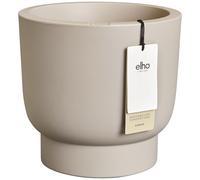 Elho Amber Grail 30 - Pot de Fleur - Interieur & Extérieur - Plastique 100% Recyclé - Ø 29.5 x H 28.3 cm - Beige/Greige