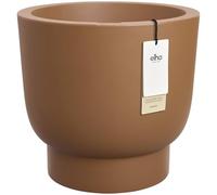Elho Amber Grail 58 - Pot de Fleur - Interieur & Extérieur - Plastique 100% Recyclé - Ø 58 x H 55 cm - Marron/Caramel
