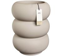 Elho Amber Roll High 43 - Pot de Fleur - Interieur & Extérieur - Plastique 100% Recyclé - Ø 43 x H 58 cm - Beige/Balanced Beige