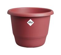Elho Amiga Round 30 - Pot de Fleur - Interieur & Extérieur - Plastique 100% Recyclé - Ø 29.5 x H 20.2 cm - Rouge/Rouge Théâtre