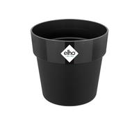 Elho B.for Original Rond 22 - Pot De Fleurs pour Intérieur - Plastique 100% recyclé - Ø 22.0 x H 20.3 cm - Noir/Living Noir