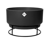 Elho B.for Studio Coupe 30 - Pot De Fleurs pour Intérieur - Ø 29.5 x H 19.1 cm - Noir/Living Noir