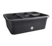 Elho Bac a fleurs Green Basics Jardin De Culture L - Noir - L 76 x B 57 x H 27 cm - culture et récolteextérieur - 100% recyclé Noir G