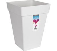 ELHO Bac a fleurs Loft Urban Carré Haut - Ø 37 x H 51 cm - Extérieur - 100% recyclé - Blanc