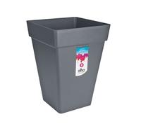 ELHO Bac à fleurs Loft Urban Carré Haut - Ø 37 x H 51 cm - Extérieur - 100% recyclé - Noir
