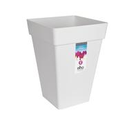ELHO Bac à fleurs Loft Urban Carré Haut - Ø 37 x H 51 cm - Extérieur - 100% recyclé - Blanc