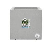 Jardinière Carré En Plastique 30 X 30 Cm Elho Vivo Next Square Ciment Clair Gris