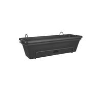 Elho Green Basics Balconnière Allin1 50 - Planteur pour Balcon & Extérieur - Ø 49.0 x H 16.5 cm - Noir/Living Noir