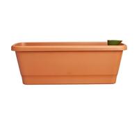 ELHO Balconnière Noa Large - L 65 x W 20 x H 18 cm - Balcon,extérieur - 100% recyclé - Marron