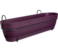 Elho Vibia Campana Balconnière Allin1 70 - Planteur pour Balcon - Ø 70.4 x H 17.7 cm - Violet/Mauve Érable