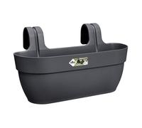Elho Vibia Campana Easy Hanger L 46 - Planteur pour Balcon & Extérieur - Ø 46.0 x H 26.5 cm - Noir/Anthracite