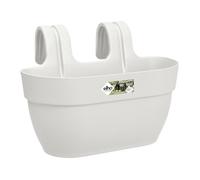 Pot de fleurs ELHO Vibia Campana Easy Hanger Medium - Blanc Soie - Balcon extérieur - L 24.1 x W 36 x H 26.5 cm