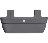Elho Vibia Campana Easy Hanger XL 58 - Planteur pour Balcon & Extérieur - Plastique 100% Recyclé - L56 x B26.8 x H23.7 cm - Noir/Anthracite