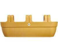 Elho Vibia Campana Easy Hanger XXL 70 - Planteur pour Balcon & Extérieur - Plastique 100% Recyclé - L69 x B26.8 x H23.7 cm - Jaune/Jaune Miel