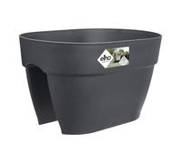 Elho Vibia Campana Flower Bridge 40 - Planteur pour Balcon & Extérieur - Ø 39.0 x H 22.0 cm - Noir/Anthracite