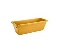 Elho Barcelona Balconnière 50 - Planteur pour Balcon & Extérieur - Plastique 100% recyclé - Ø 49.8 x H 16.0 cm - Jaune/Jaune Miel