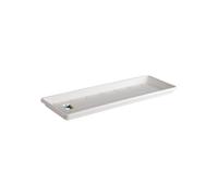 Elho Barcelona Balconnière Soucoupe 40 - Soucoupe pour Balcon & Extérieur - Ø 34.6 x H 2.8 cm - Blanc/Blanc