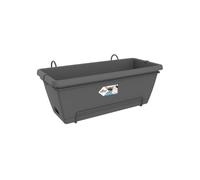 Elho Barcelona XL Allin1 55 - Planteur pour Balcon & Extérieur - Ø 54.5 x H 23.0 cm - Noir/Anthracite