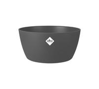 Elho Brussels Coupe 23 - Pot De Fleurs pour Intérieur - Ø 22.9 x H 10.8 cm - Noir/Anthracite