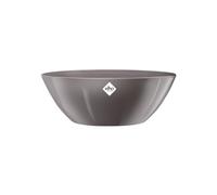 Elho Brussels Diamond Ovale 36 - Pot De Fleurs pour Intérieur - Ø 35.5 x H 13.0 cm - Gris/Gris Perle