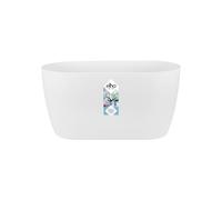 Elho Brussels Orchidée Duo 25 - Pot De Fleurs pour Intérieur - Ø 24.8 x H 12.0 cm - Blanc/Blanc