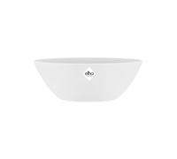 Elho Brussels Ovale 36 - Pot De Fleurs pour Intérieur - Ø 36.0 x H 13.1 cm - Blanc/Blanc
