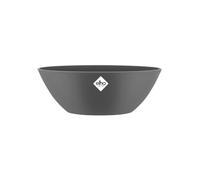 Elho Pot de fleurs pour intérieur Brussels Ovale 36 Ø 36 x H 13,1 cm Noir/Anthracite
