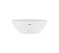 Elho Brussels Ovale 36 - Pot De Fleurs pour Intérieur - Ø 36.0 x H 13.1 cm - Blanc/Blanc