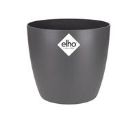 Elho Brussels Rond Mini 7 - Pot De Fleurs pour Intérieur - Ø 6.7 x H 6.0 cm - Noir/Anthracite