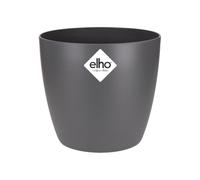 Elho Brussels Rond Mini 7 - Pot De Fleurs pour Intérieur - Ø 6.7 x H 6.0 cm - Noir/Anthracite