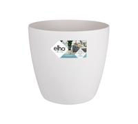 Elho Pot de fleurs pour intérieur Brussels Rond Roues 40 Ø 39 x H 36,5 cm Blanc/Blanc