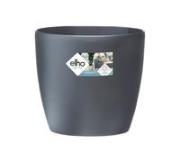 Elho Brussels Rond Roues 47 - Pot De Fleurs pour Intérieur - Plastique 100% recyclé - Ø 46.5 x H 43.5 cm - Noir/Anthracite