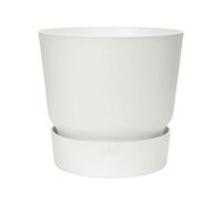 Elho Brussels Rund 22 - Pot de fleurs - Living Noir - Intérieur - Ø 22.3 x H 20.6 cm