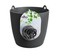Elho Brussels Suspension 18 - Pot De Fleurs pour Intérieur - Plastique 100% recyclé - Ø 18.3 x H 18.0 cm - Noir/Anthracite