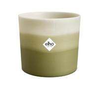 Elho Colour Gradiant Rond 14cm - Pot de Fleurs pour Intérieur - Plastique 100% Recyclé - Ø 13.8 x H 12.4 - Vert/Vert Bambou