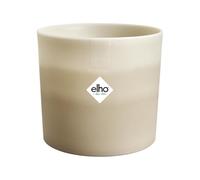 Elho Colour Gradiant Rond 18cm - Pot de Fleurs pour Intérieur - Plastique 100% Recyclé - Ø 18.2 x H 16.8 - Beige/Beige Grès