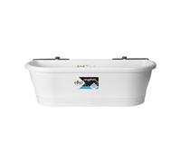 Elho Corsica Easy Balconnière 60 - Planteur pour Balcon & Extérieur - Ø 57.5 x H 19.0 cm - Blanc/Blanc
