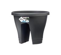 Elho Corsica Flower Bridge 30 - Planteur pour Balcon & Extérieur - Ø 29.0 x H 23.8 cm - Noir/Anthracite